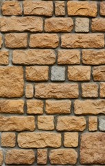Wall masonry made of decorative stone