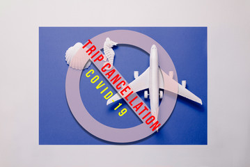 Cancelled flights on airport to COVID-19, coronavirus outbreak baned travels with airplanes