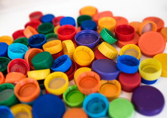 Lots of bottle cap with mixed colours