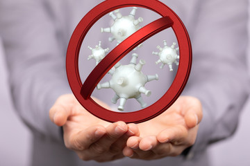 Corona Virus - Microbiology And Virology Concept - 3d protection.