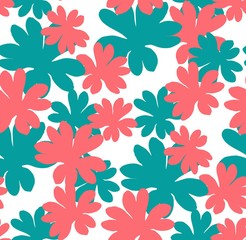 Summer camouflage hawaiian seamless pattern with tropical plants, vector illustration