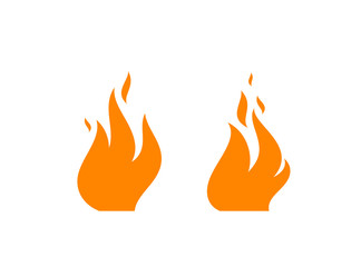 Fire. Isolated icons on white background