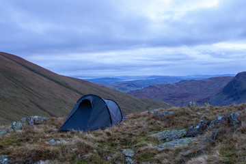 Camping in the mountains