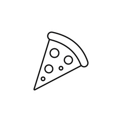 Pizza icon. Piece of pizza simple vector icon.