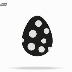 Egg Icon vector. Simple flat symbol. Perfect Black pictogram illustration on white background. eps10