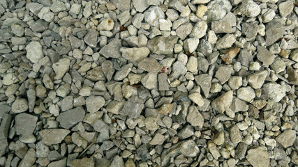 Natural background. Track made of gray stones
