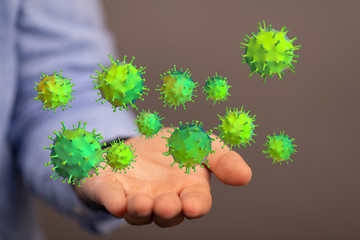 epidemic digital virus  3d protection.