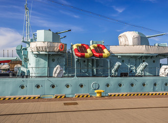 ORP Blyskawica destroyer ship preserved as a museum ship in Gdynia city, Poland