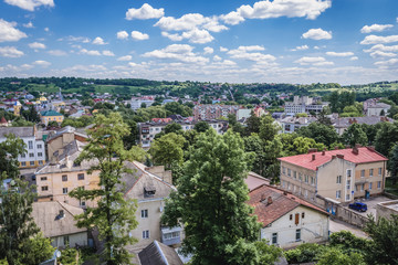 Fototapeta na wymiar Cityscape of Terebovlia town located in Ternopil Oblast, Ukraine