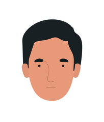 Isolated avatar man head vector design