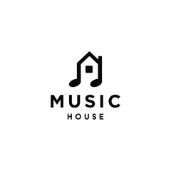 house music logo icon in modern minimal style