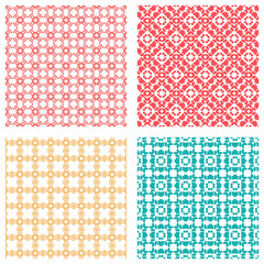 Geometric pattern collection for fabric, textile, print, surface design. Set of geometric patterns. Elegant geometric backgrounds collection