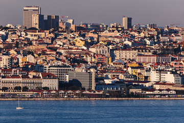 Obraz premium Panoramic view over Lisbon, Tagus river, Portuga