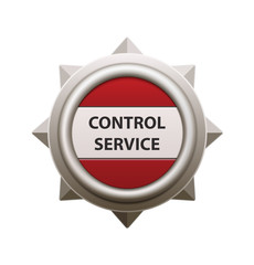 Badge. Control service. Vector illustration - 335108807
