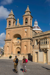 Marsaxlokk / Malta 09/30/2015.Church of Our Lady of Pompeii in Marxaslokk