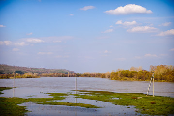 Meadows during spring floods and floods