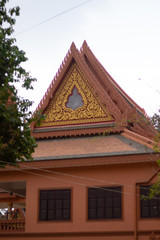 Fototapeta na wymiar A beautiful view of buddhist temple at Siem Reap, Cambodia.