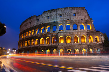 Naklejka na ściany i meble The Colosseum or Coliseum, also known as the Flavian Amphitheatre in Rome, Italy.