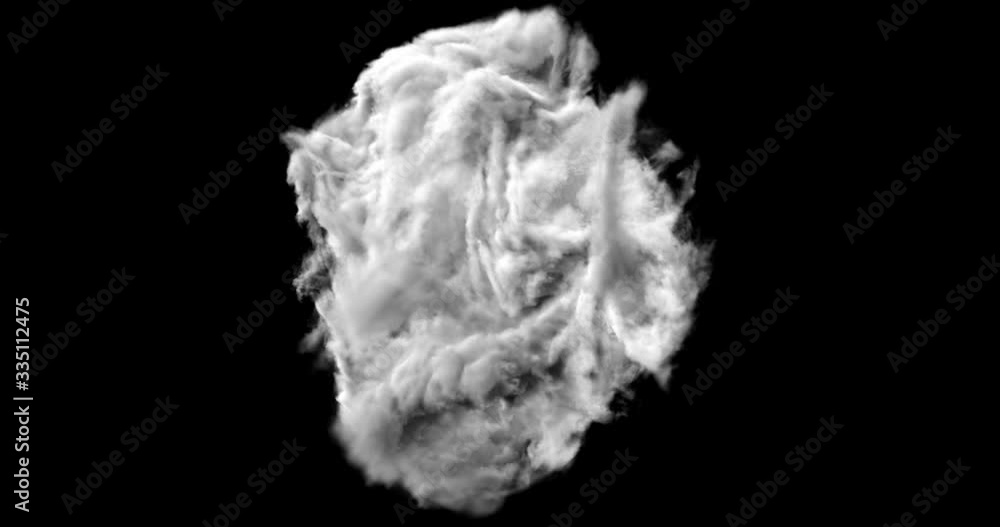 Aufkleber isolated abstract red smoke with turbulent motion, multi-color powder, fog, smoke explosion. alpha c