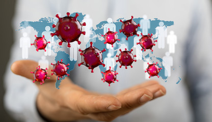 epidemic coronavirus 2019-nCoV, Novel Coronavirus Alert outbreak . Virus Covid 19-NCP. Spread of...