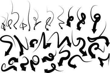 Illustration of arrows, with white background vector