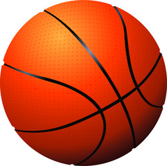 Illustration of basketball, with white background vector
