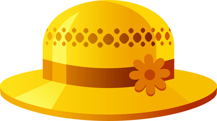 Illustration of female hat, with white background vector