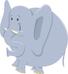  Illustration of elephant, with white background vector