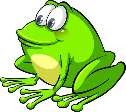 Illustration of frog with white background vector