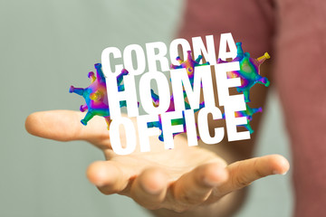 Home office of self quarantine digital.