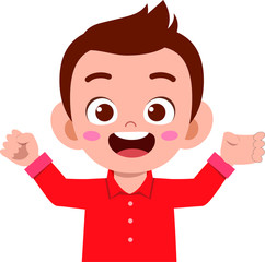Illustration of happy kid, with white background vector
