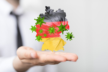 Corona Virus - Microbiology And Virology Concept - germany 3d Rendering.