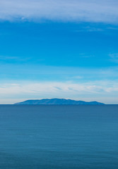 Obraz premium Talamone (Tuscany, Italy) - A little village with port and castle on the sea, in the municipal of Orbetello, Monte Argentario, Tuscany region