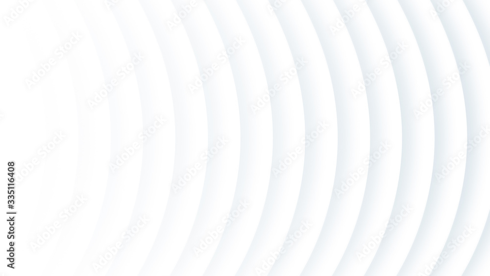 Poster abstract image of curvy or bent light gray lines on white background in 4k resolution. rippled effec