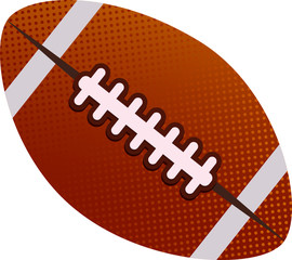 Illustration of rugby ball, with white background vector