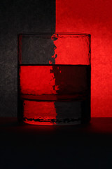 Glass with reflection in the cell