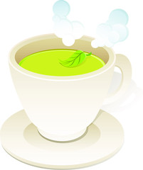 Illustration of tea mug, with white background vector