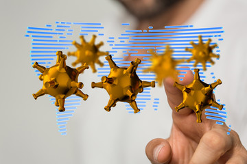 epidemic coronavirus 2019-nCoV, Novel Coronavirus Alert outbreak . Virus Covid 19-NCP. Spread of...