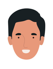 Isolated avatar man head vector design