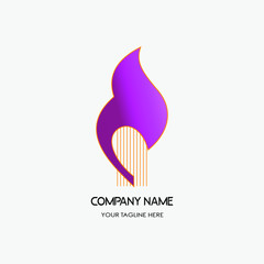 Simple leaf illustration on white background