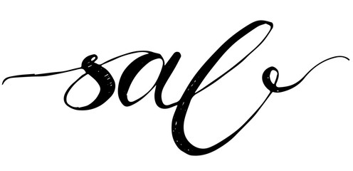 Sale lettering. Calligraphy Vector illustration