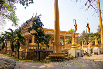 A beautiful view of buddhist temple at Siem Reap, Cambodia.
