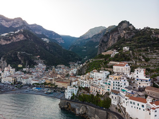 Amalfi coast aerial view