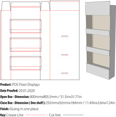 POS Floor Displays DieCut Vector
