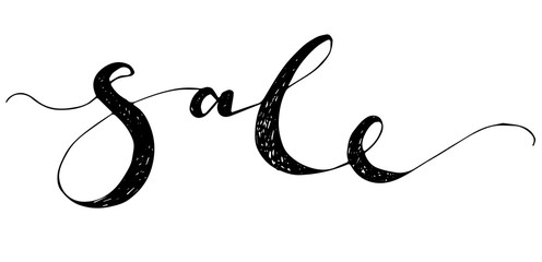 Sale lettering. Calligraphy Vector illustration