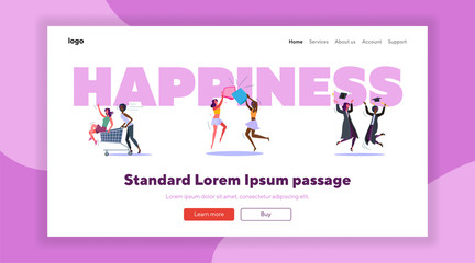 Female friendship set. Women having fun together, drinking in bar, shopping mall. Flat vector illustrations. Old friends, entertainment concept for banner, website design or landing web page