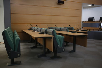 empty conference room with chairs
