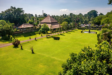 Aerial view of the courtyard in Taman Ayun Temple, Bali, Indonesia