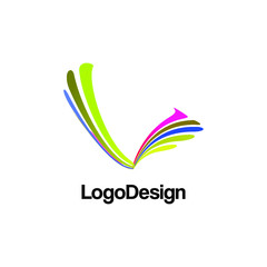 Fototapeta premium vector Letter v line logo design. Linear creative monochrome monogram symbol. Universal elegant vector sign design. Premium business logotype. Graphic alphabet symbol for corporate business identity