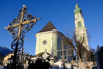 The most beautiful baroque church of the Pusteria Valley, built on the foundations of a Roman and...